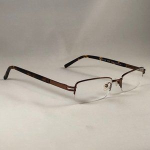 Steve Madden M050 SBRN Handmade Half Eyeglass Frame Flex Copper Brown 50-18-140